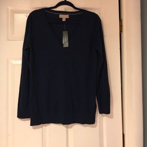 Banana Republic Navy blue merino  v-neck