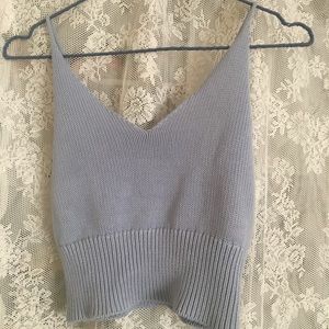 Brandy Melville light blue Luna knit tank