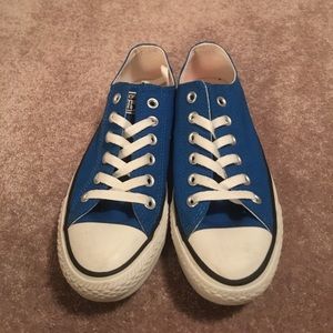 Blue converse shoes