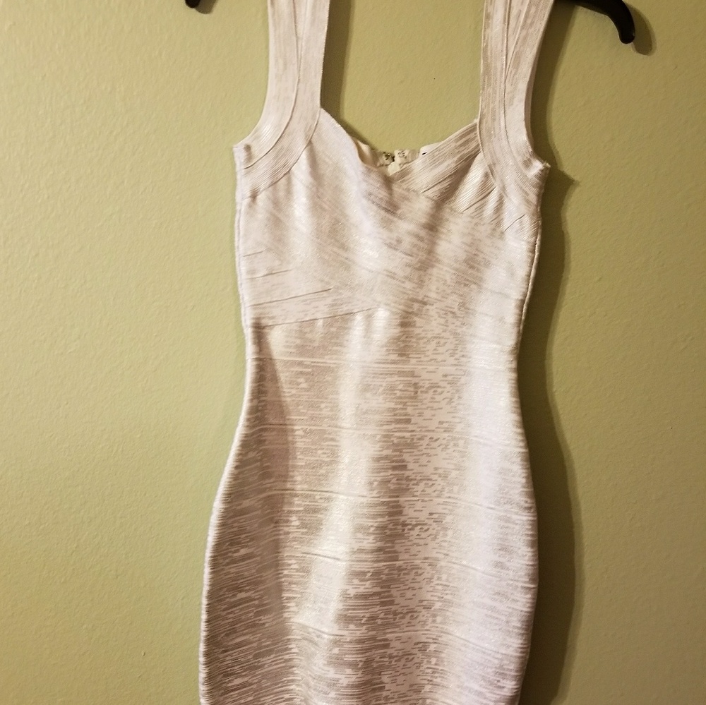 Silver&White Bandage dress never worn!