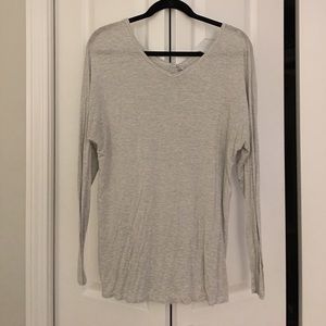 Gray on gray striped top