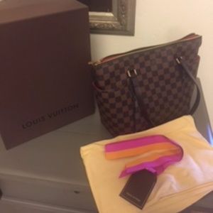 Louis Vuitton Damier Ebene Totally PM Brown Tote B