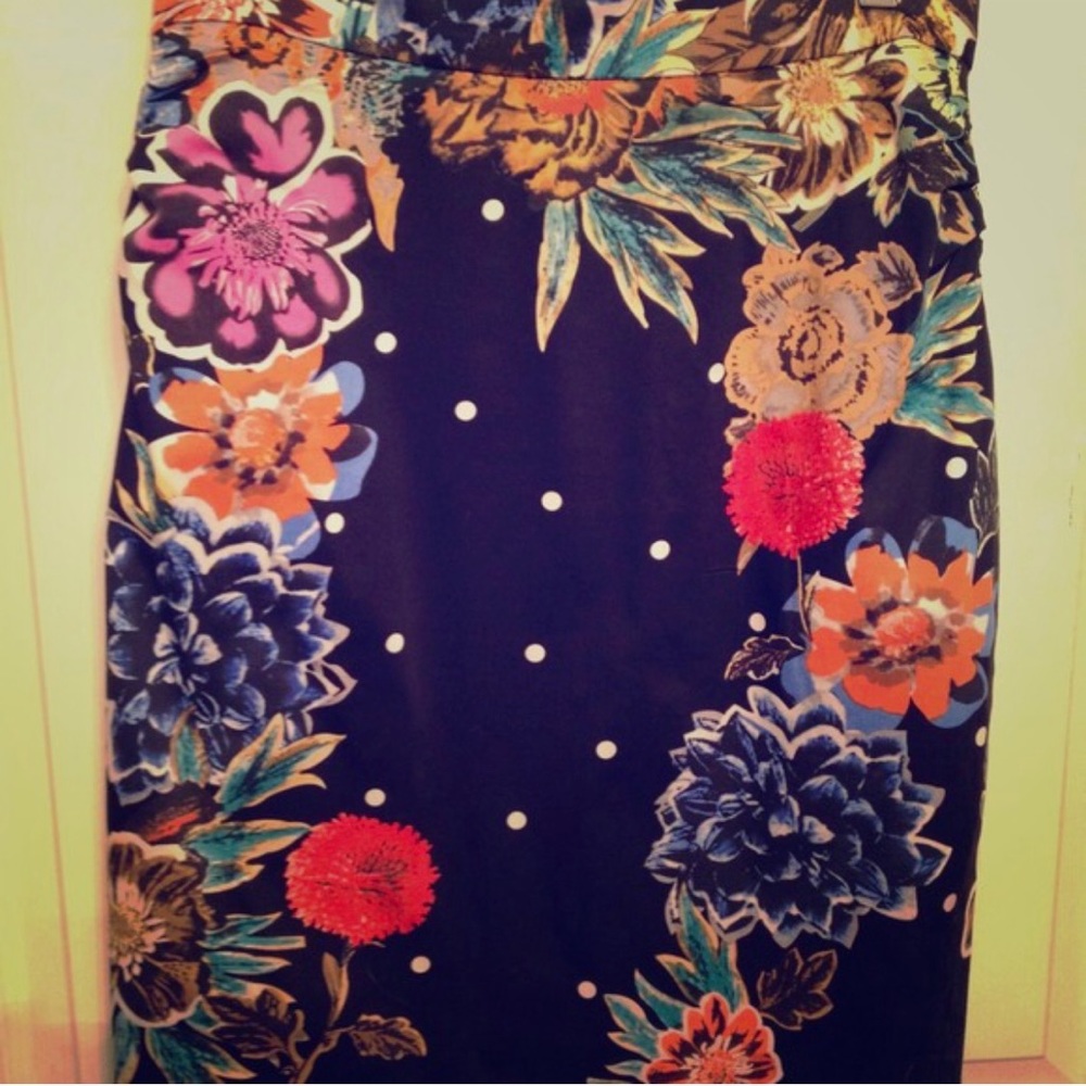 Baraschi Floral Pencil Skirt Anthropologie