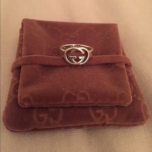 Gucci Women's Sterling Silver Double-G Ring