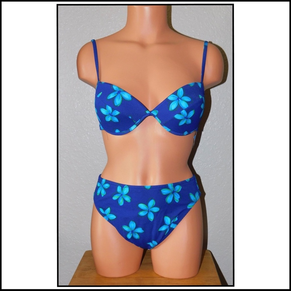Beach Native Blue Floral Print Bikini