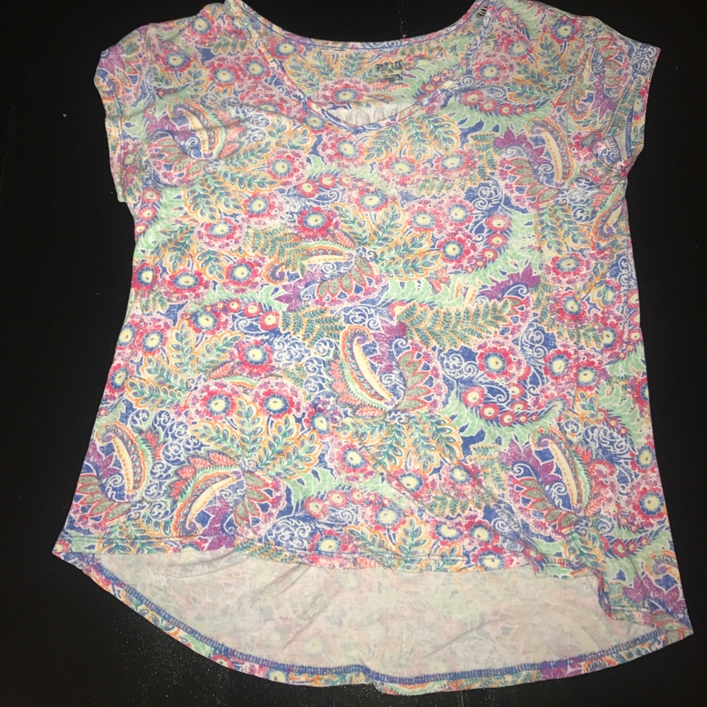 Soft highlow multicolored shirt