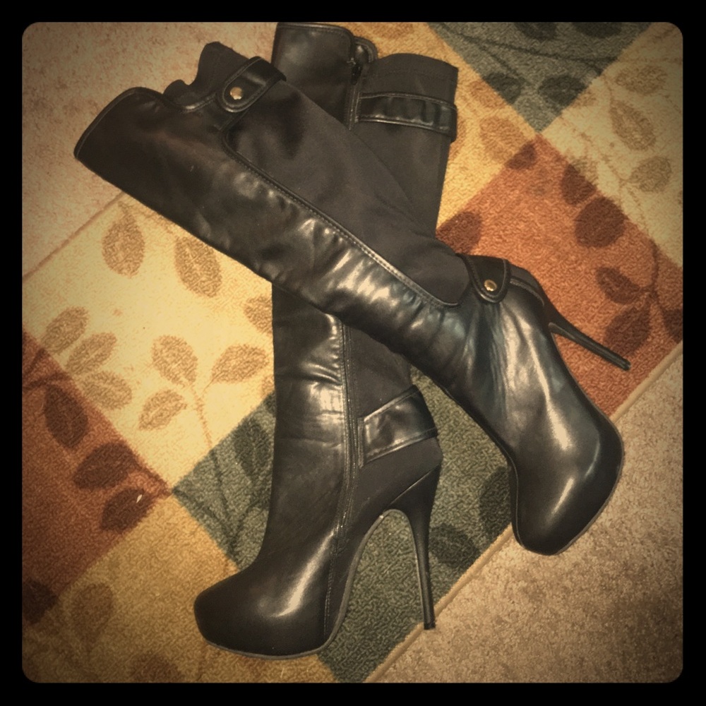 Black Knee High/Over the Knee Boots Size 10