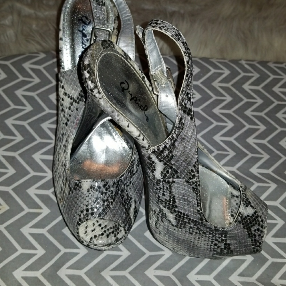 Snake Print high heels