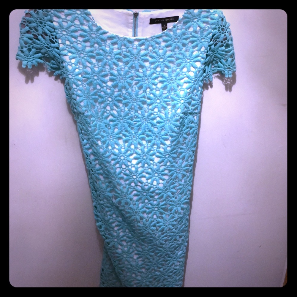Cynthia Steffe-Mint Floral shift dress.  Size:6
