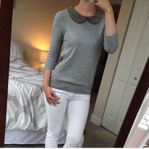 Lauren Conrad beaded collar sweater