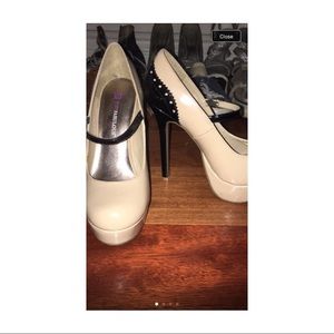 Nude and tan heels