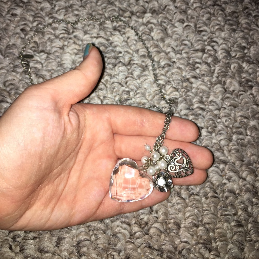 Silver AEO long necklace