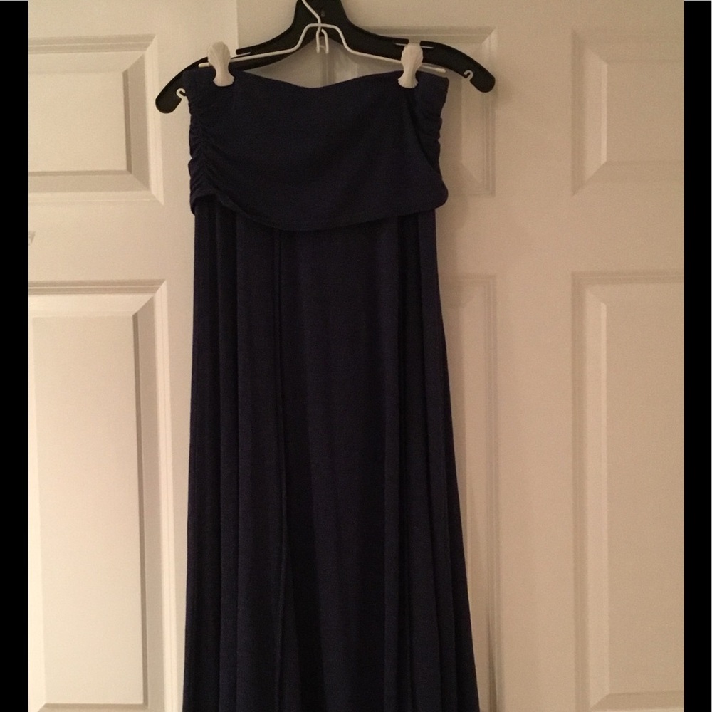 Navy blue maxi skirt