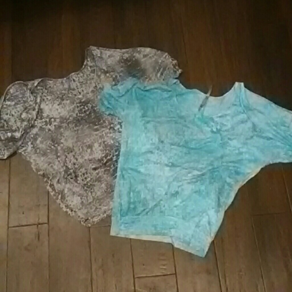 2 open-shoulder tops