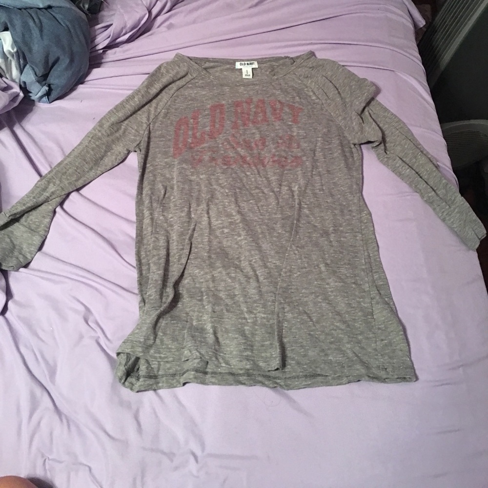 Grey 3 quarter sleeve length top