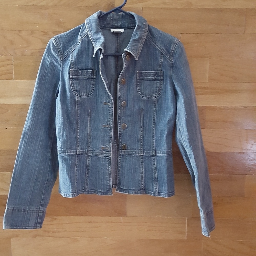 Ann Taylor Loft denim fitted jacket