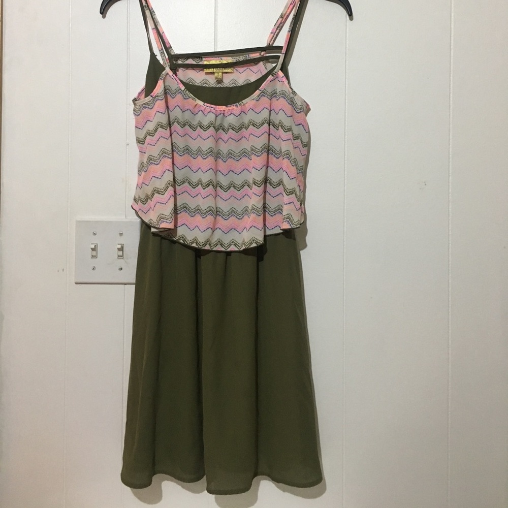 olive green and pink vera wang princess dress