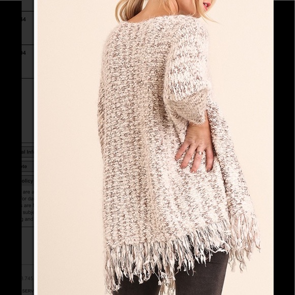 Chunky Knit Sweater w/Fringes - Picture 2 of 5