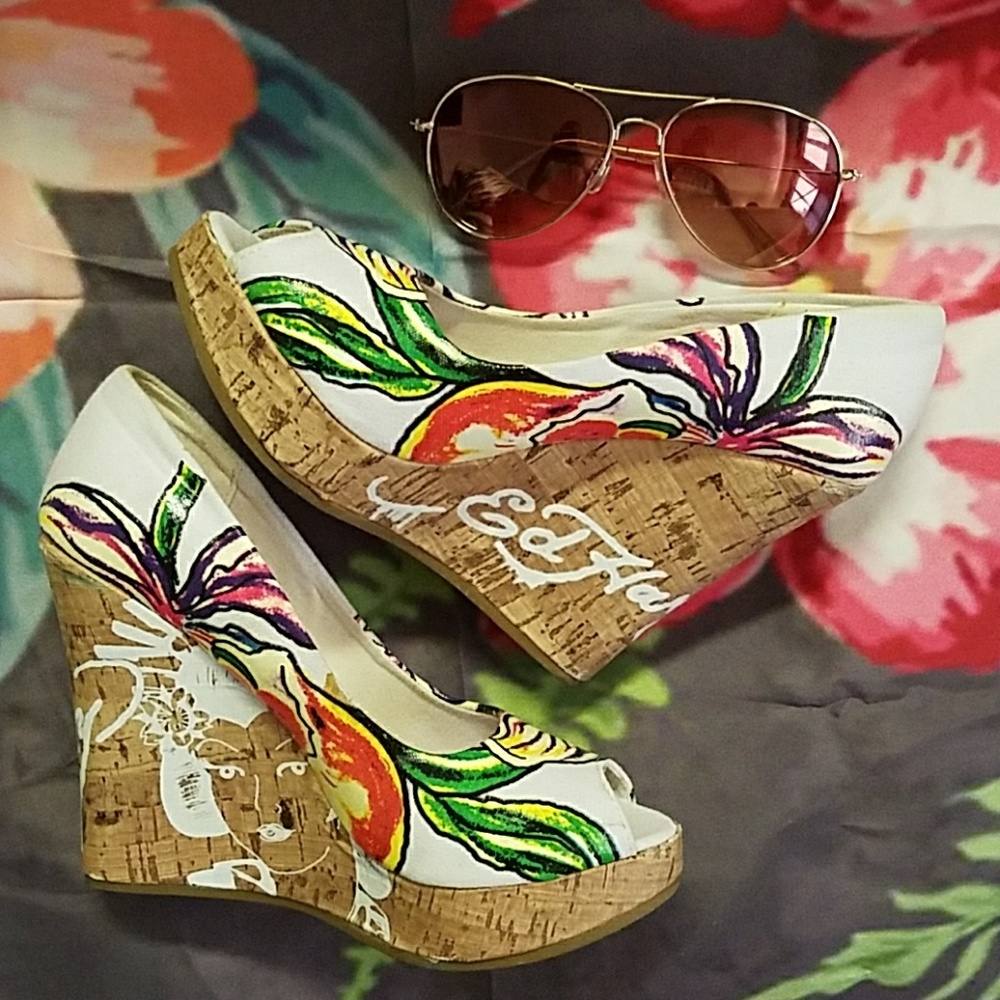 Ed Hardy Geisha Wedges