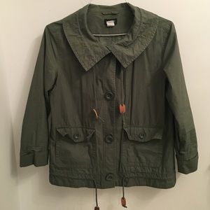 Women's J Crew army green jacket