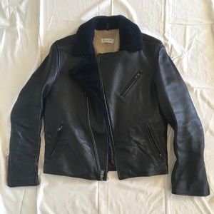 "Louis W" for APC deer leather jacket in black