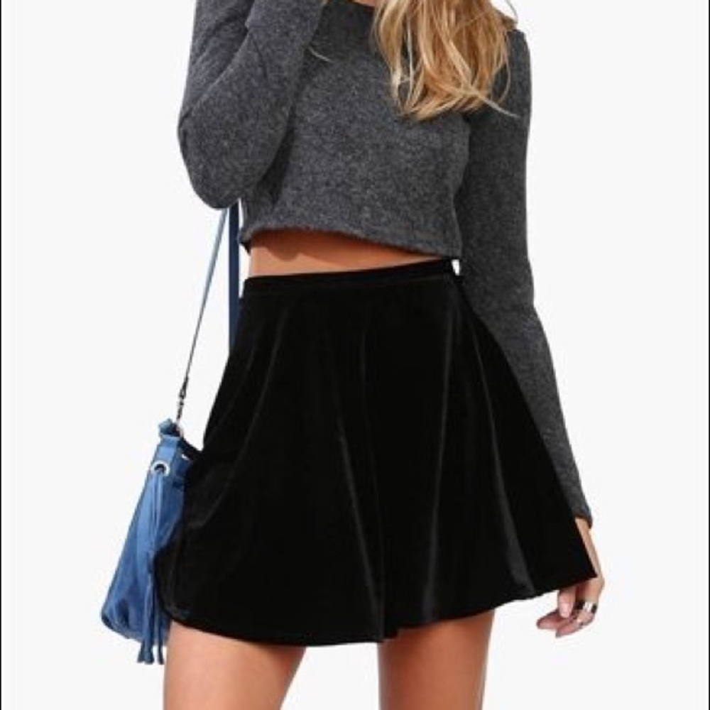 Like new LA Hearts Velvet Skater Skirt