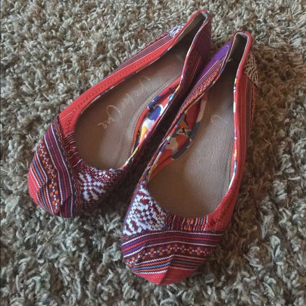 Toms red ballet flats❤️