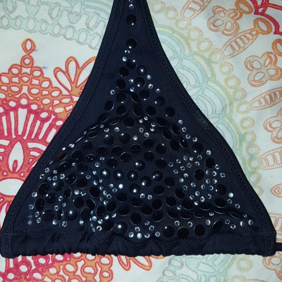 Sexy black studded VS bikini top - Picture 2 of 3