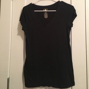 Black Vneck Short sleeve Tee