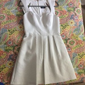 GUESS White fit n flare dress