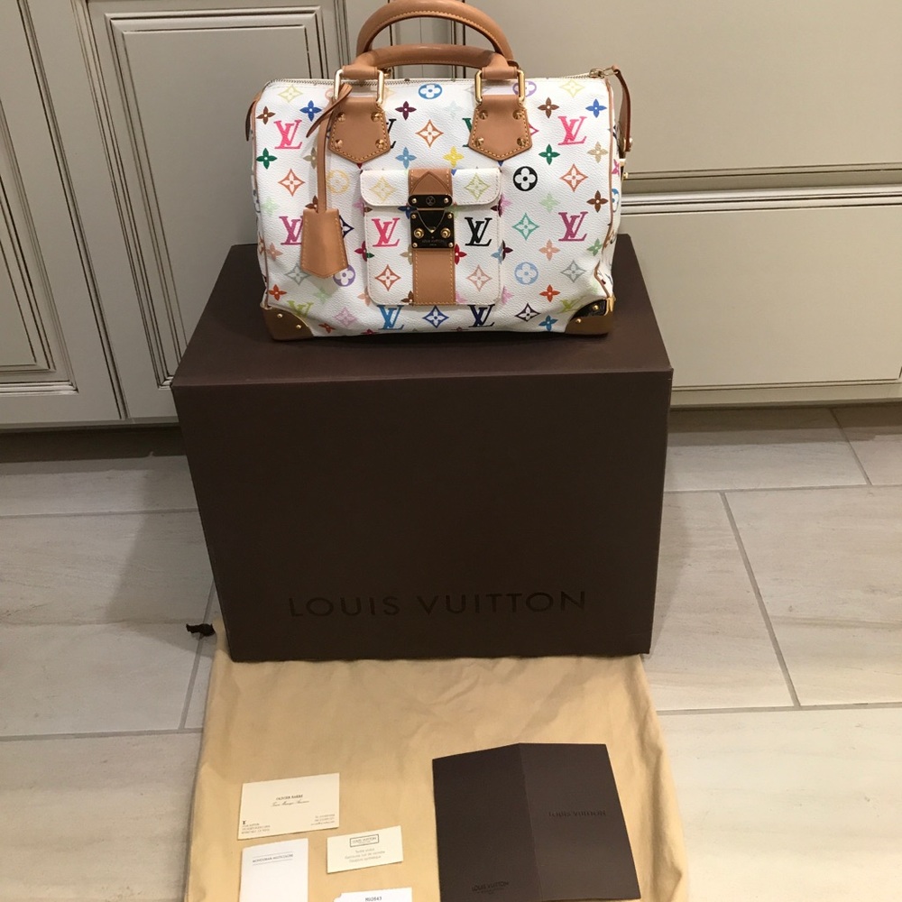 100% Auth Louis Vuitton Multi color Speedy - Picture 1 of 8