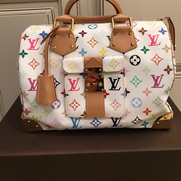 100% Auth Louis Vuitton Multi color Speedy - Picture 2 of 8
