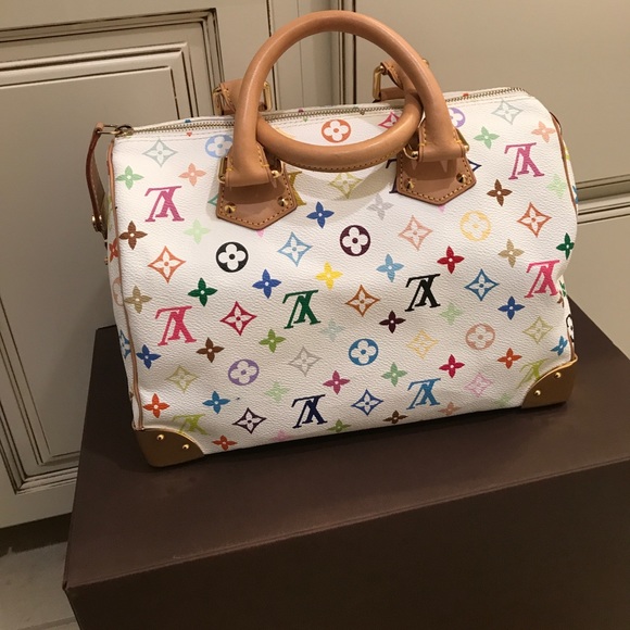 100% Auth Louis Vuitton Multi color Speedy - Picture 4 of 8