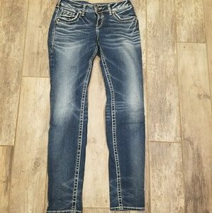 Silver Boyfriend Skinny Jeans size 27 x 29