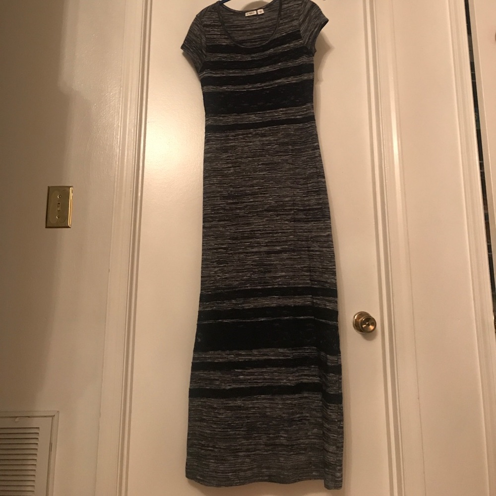 Long navy maxi dress