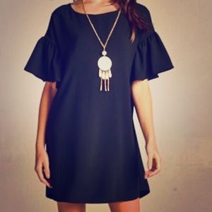 LN Black Bell Sleeve Dress Sz M