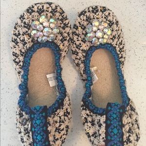 Anthropologie Jeweled Slippers