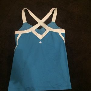 Never worn! Blue lululemon workout tank!