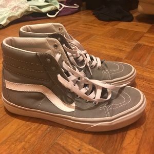 gray sk8-hi vans size 9 women's