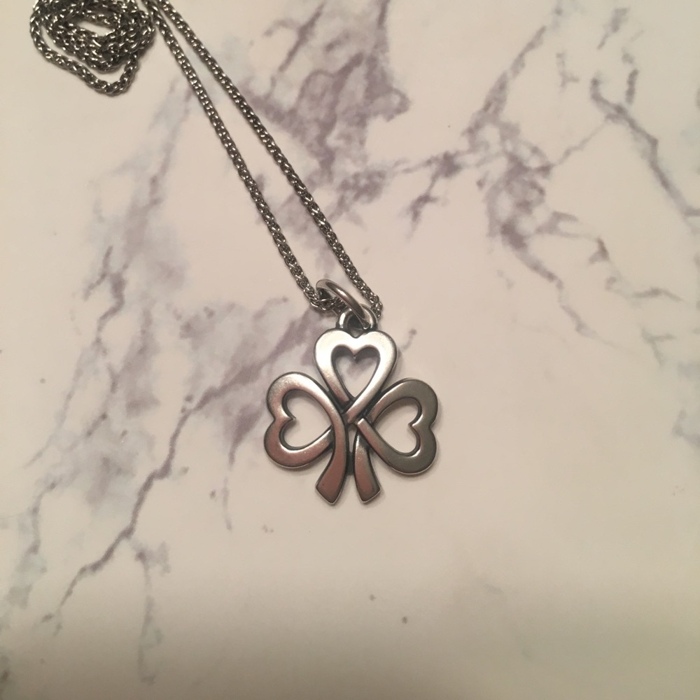 James Avery shamrock of hearts charm + chain