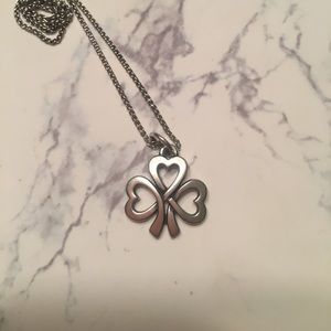 James Avery shamrock of hearts charm + chain