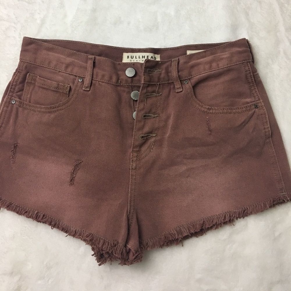 Bullhead Dusty Rose Denim Shorts