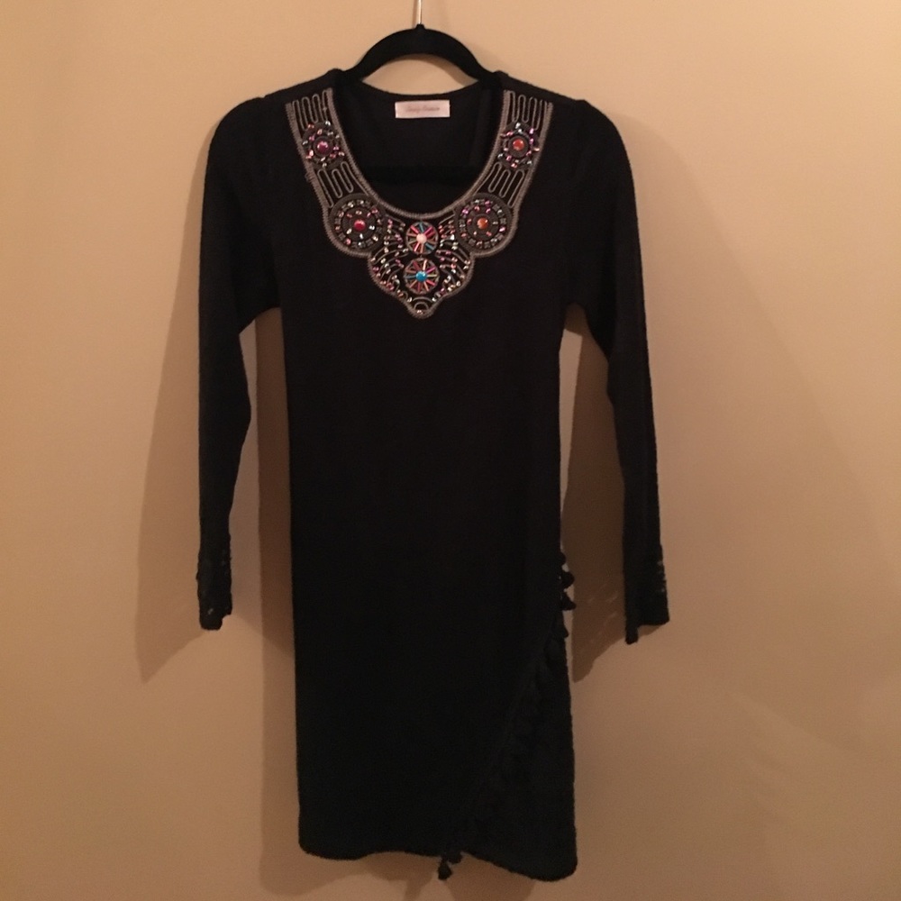 Black sweater dress