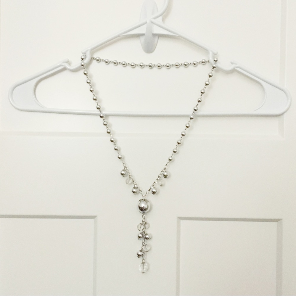 Silver Y Shaped Necklace