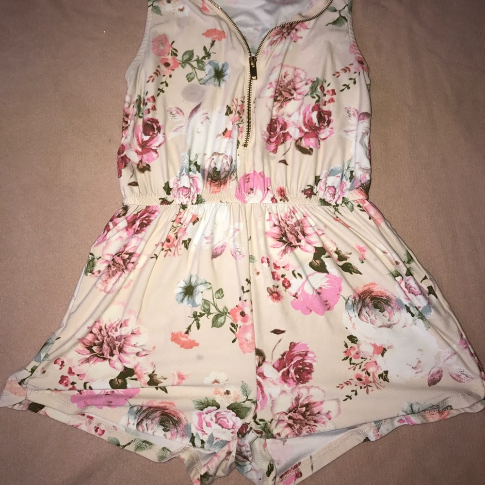 Romper , with flowers