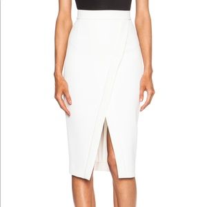 Nicholas crossover hem skirt