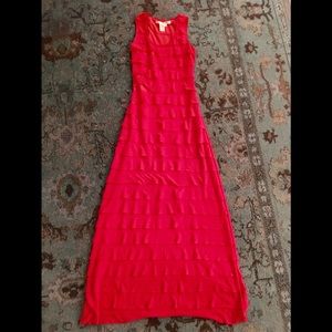 Red maxi dress