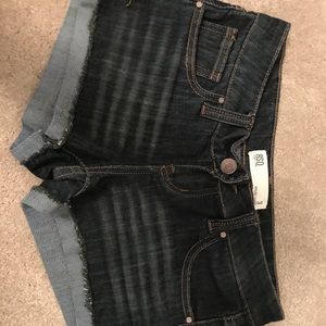 Dark denim shorts, size 3