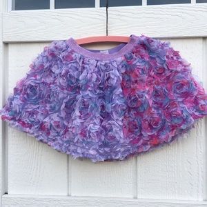 1989 PLACE layered Floral skirt Purple