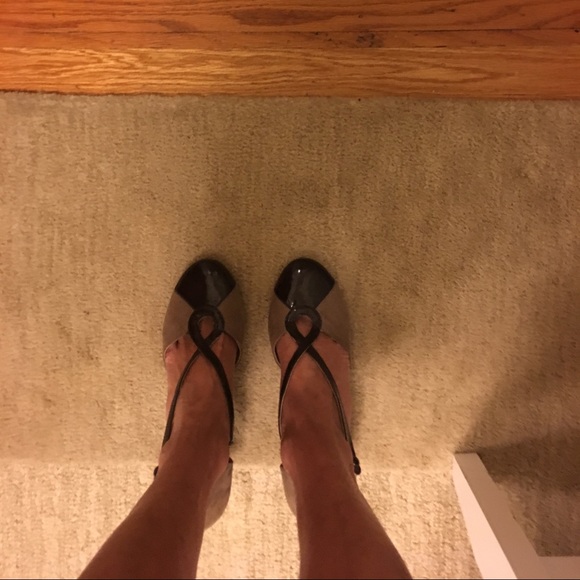 Naturalizer Shoes - 2 tone brown and tan Suede and patent leather heel